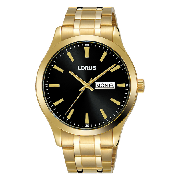 Lorus Gents Gold Tone Analogue Watch in Gold | Pascoes