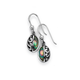 Paua Earrings with Sterling Silver Design