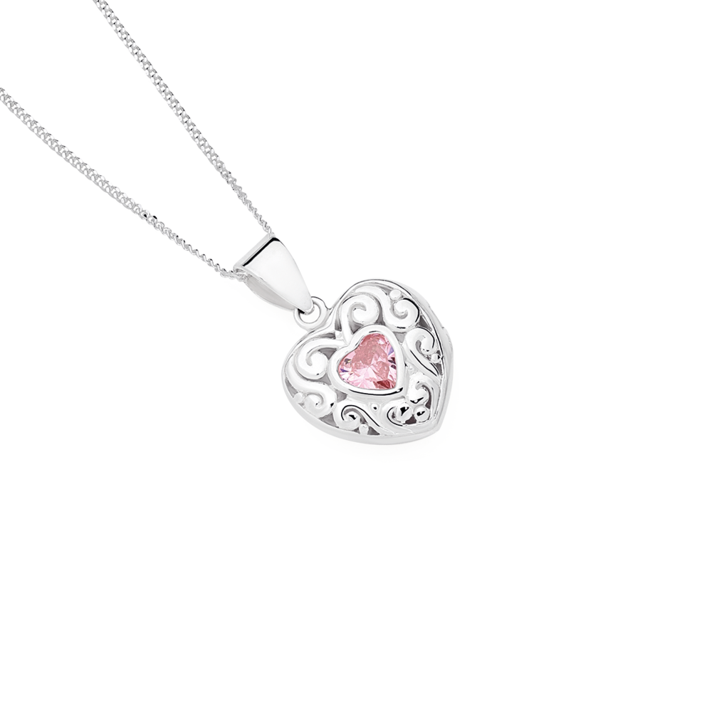 Filigree heart locket deals