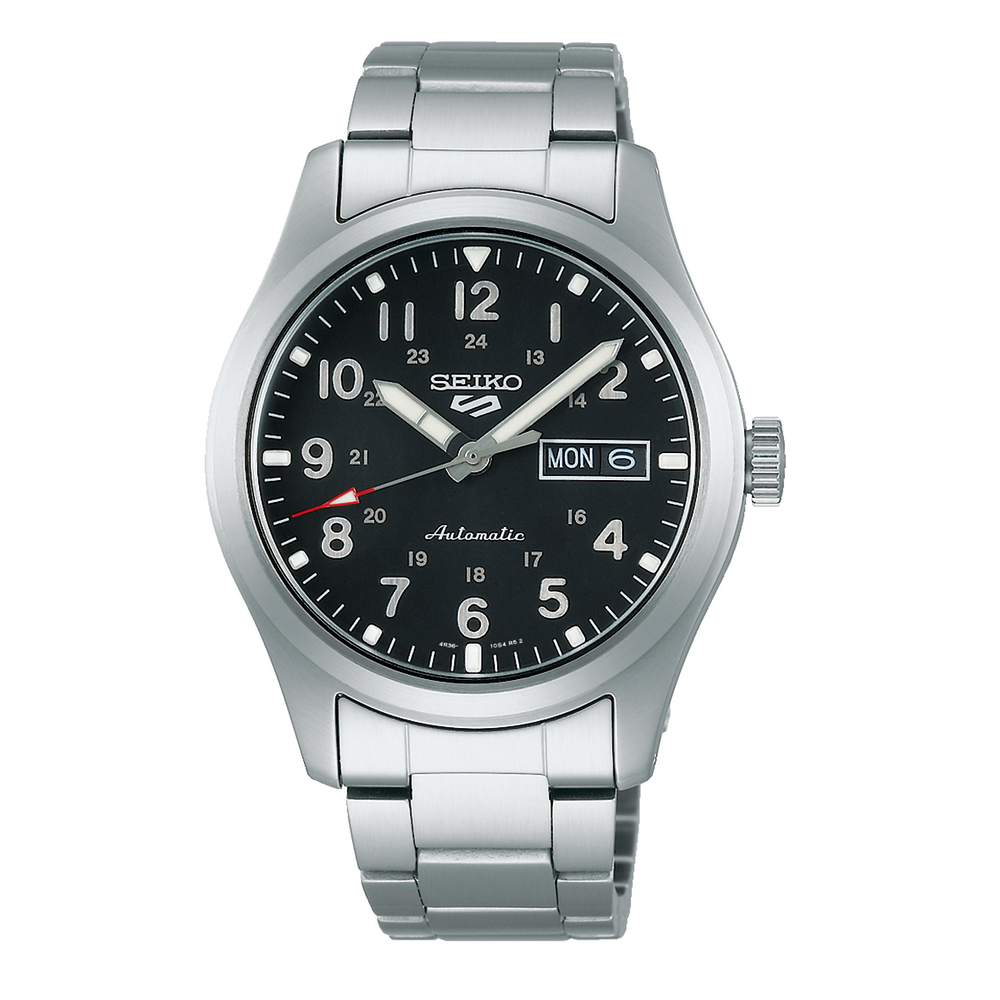 Seiko 5 Sports Men's Automatic Watch in Silver | Pascoes