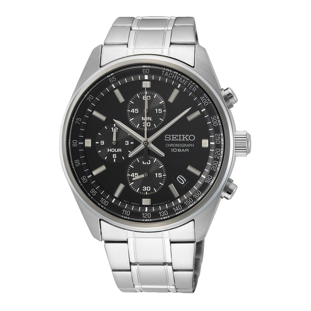 Seiko Gents Chronograph 100m Wr Watch in Silver | Pascoes