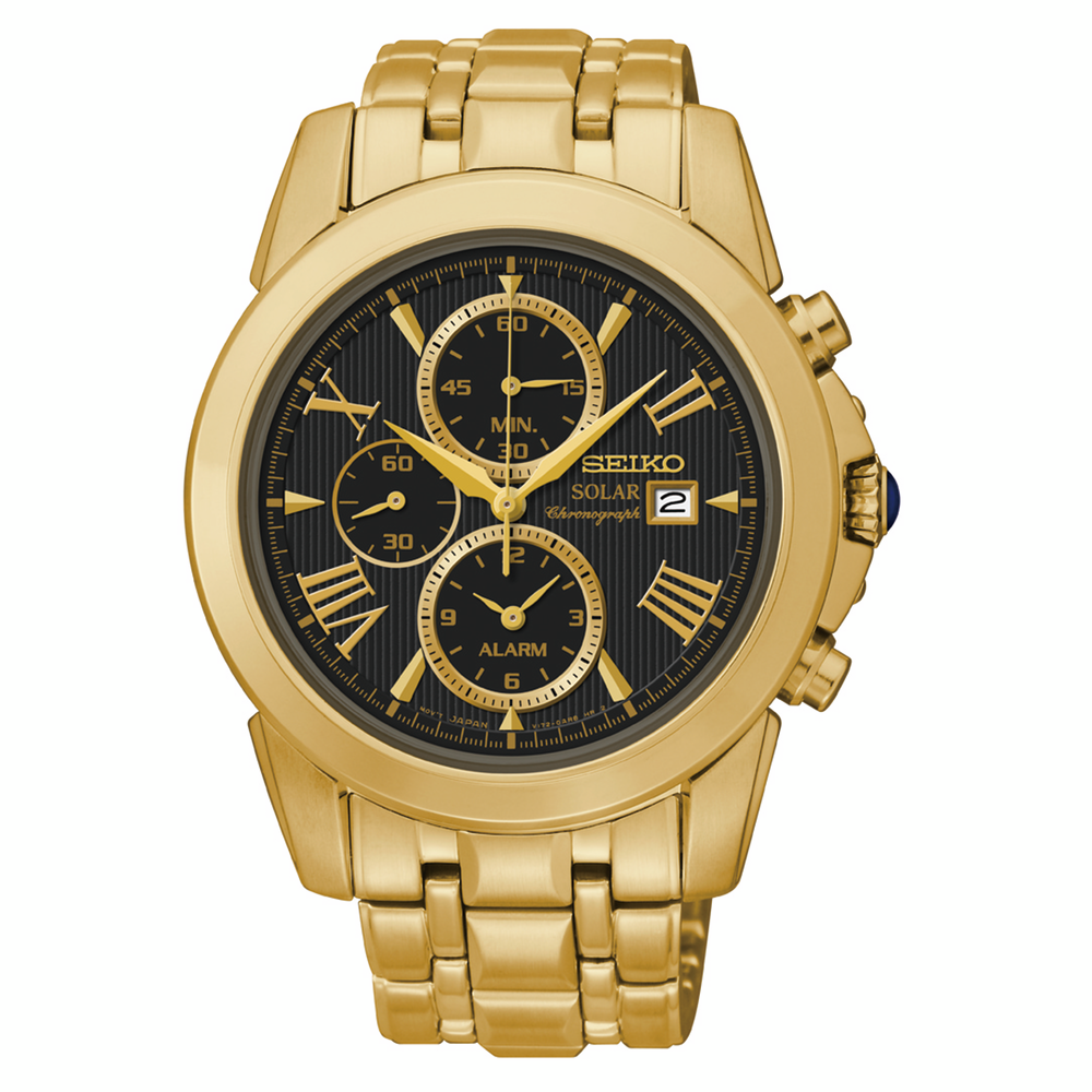 大人気　SEIKO　ゴールド　SOLAR Seiko Le Grand Sport Solar Chronograph Ssc196p-9 in Gold | Pascoes