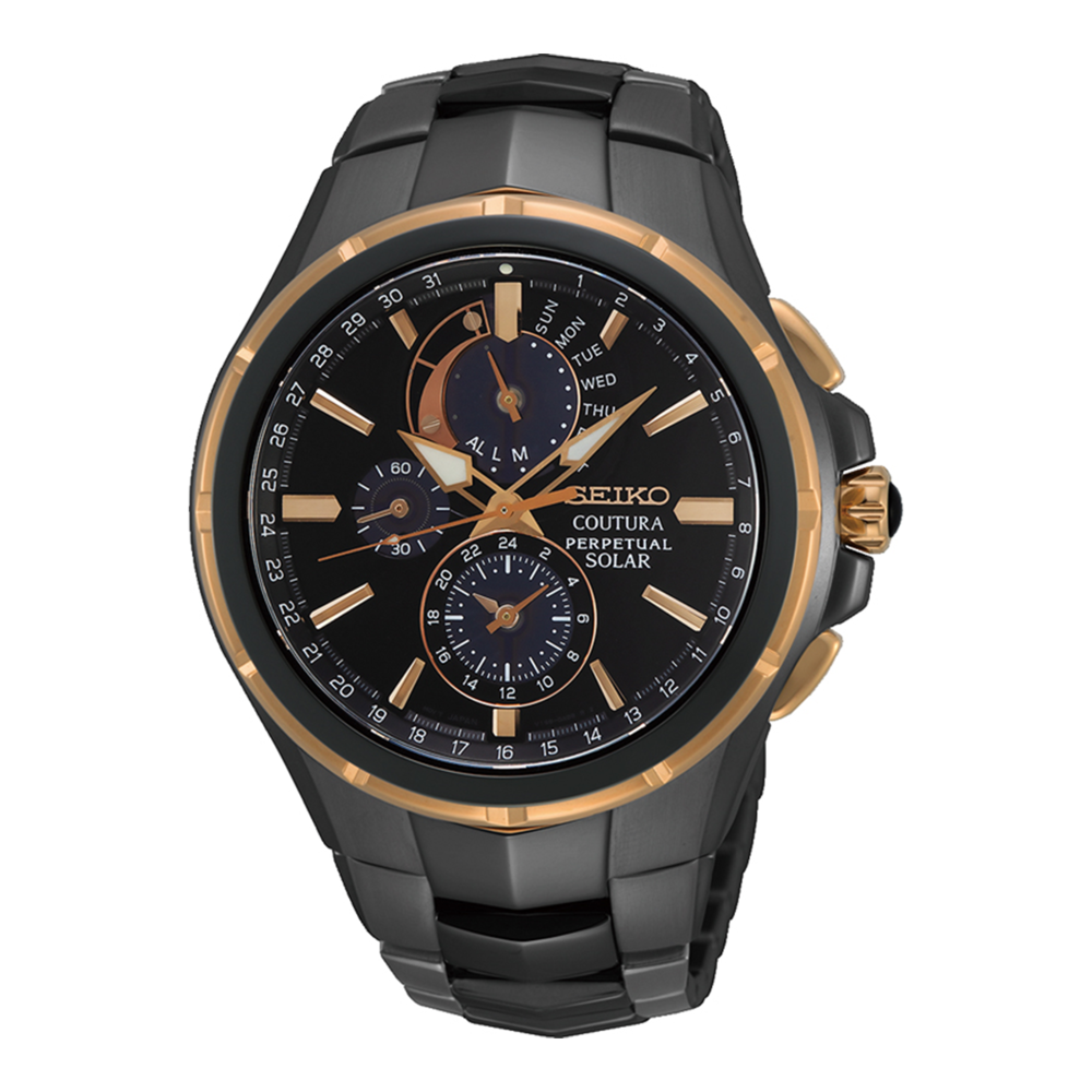 Seiko Mens Coutura Series Watch in Black | Pascoes