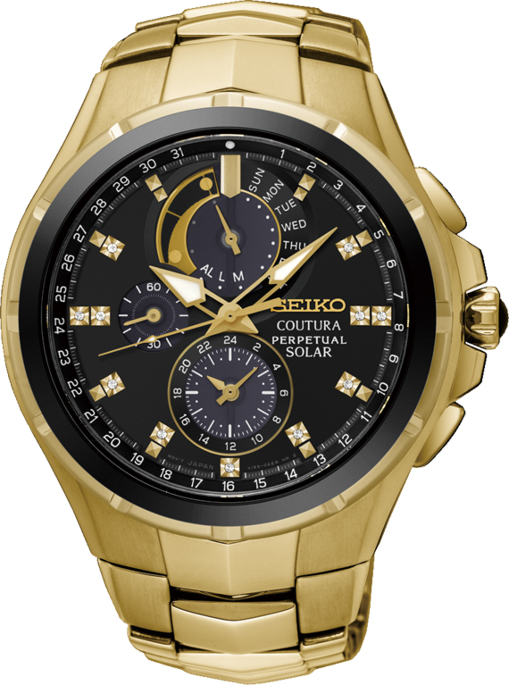 Seiko Mens Coutura Watch in Gold | Pascoes
