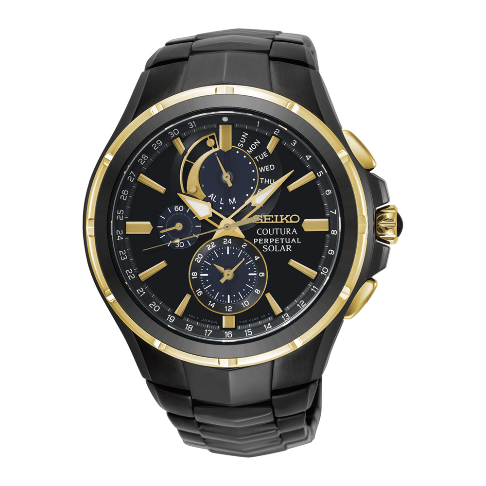 Seiko Men's Coutura Watch in Black | Pascoes