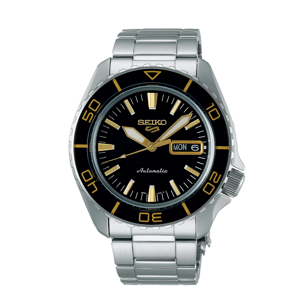 Seiko 5 Sports Automatic Men's Watch in Black | Pascoes