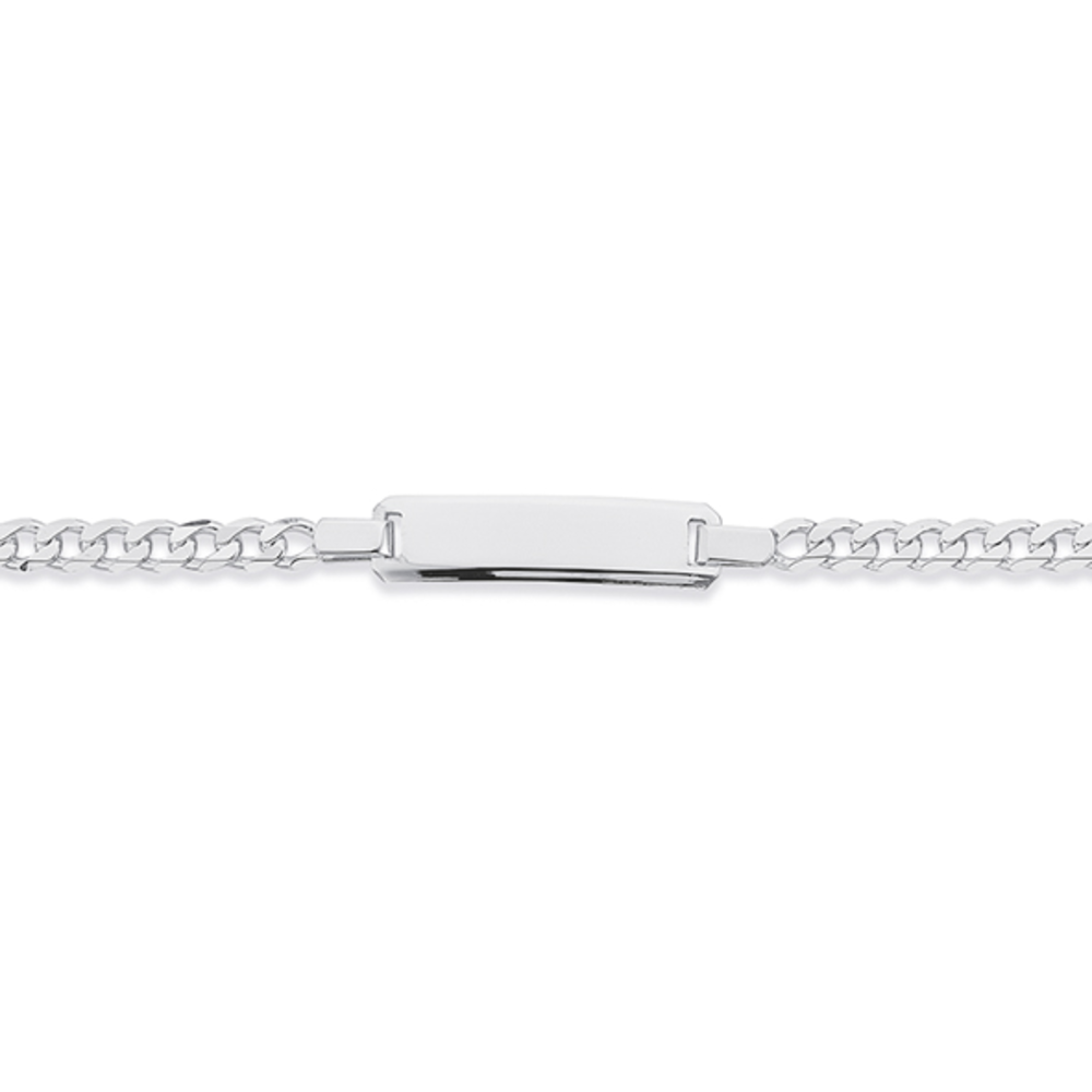 Silver 17cm Boys Curb Identity Bracelet | Pascoes