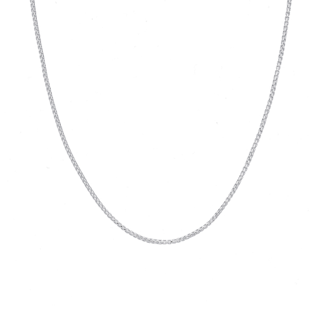 Silver 50cm Fine Open Box Chain | Pascoes