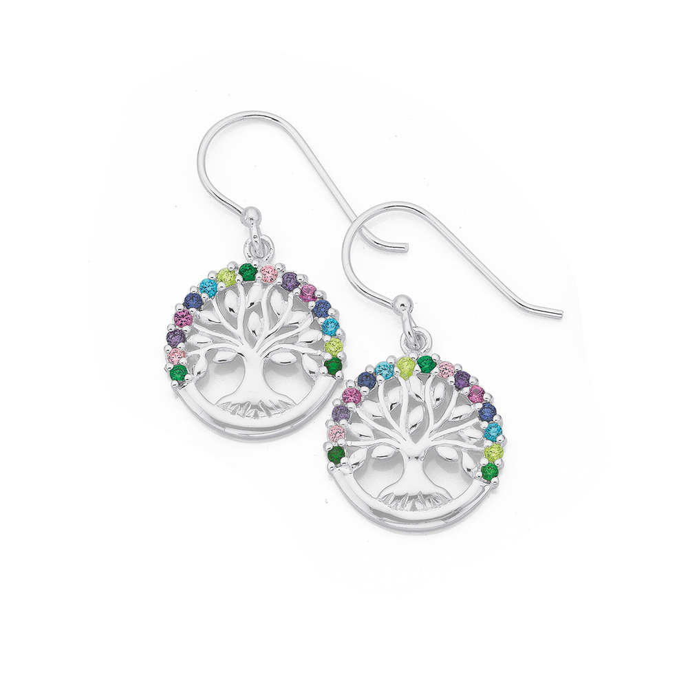 Stud Earrings Tree Of Life Earrings Nz 9ct, Diamond Tree Of Life