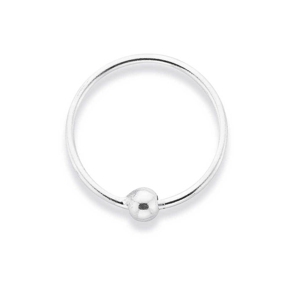 Silver Nose Ring With Ball Pascoes