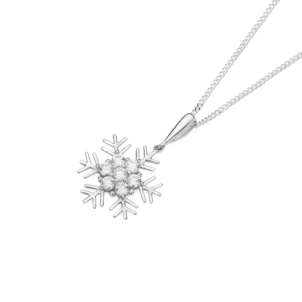 Buy Elegant Snowflake Silver pendant Online At Best Price In India | World  of FIAN – Worldoffian