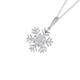 Snowflake Pendant with Cubic Zirconias in Sterling Silver