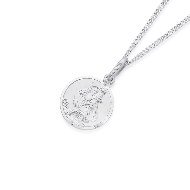 Sterling Silver 12mm St. Christopher Pendant
