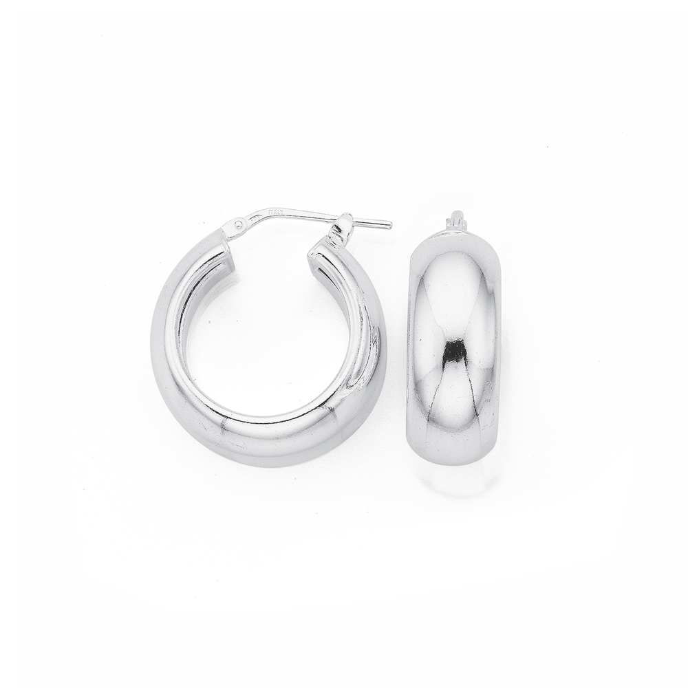 Birks Essentials  15MM Bold Sterling Silver Hoop Earrings