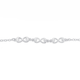 Sterling Silver 17cm Infinity Hearts Bracelet