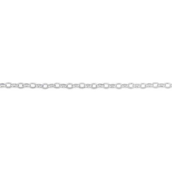 Sterling Silver 18.5cm Oval Belcher Bracelet