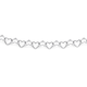 Sterling Silver 18cm Linked Hearts Bracelet