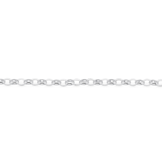Sterling Silver 18cm Oval Belcher Bracelet | Pascoes