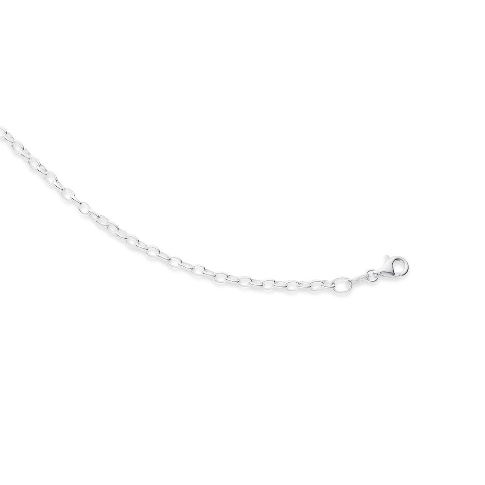 Sterling Silver 40cm Fine Oval Belcher Chain Pascoes