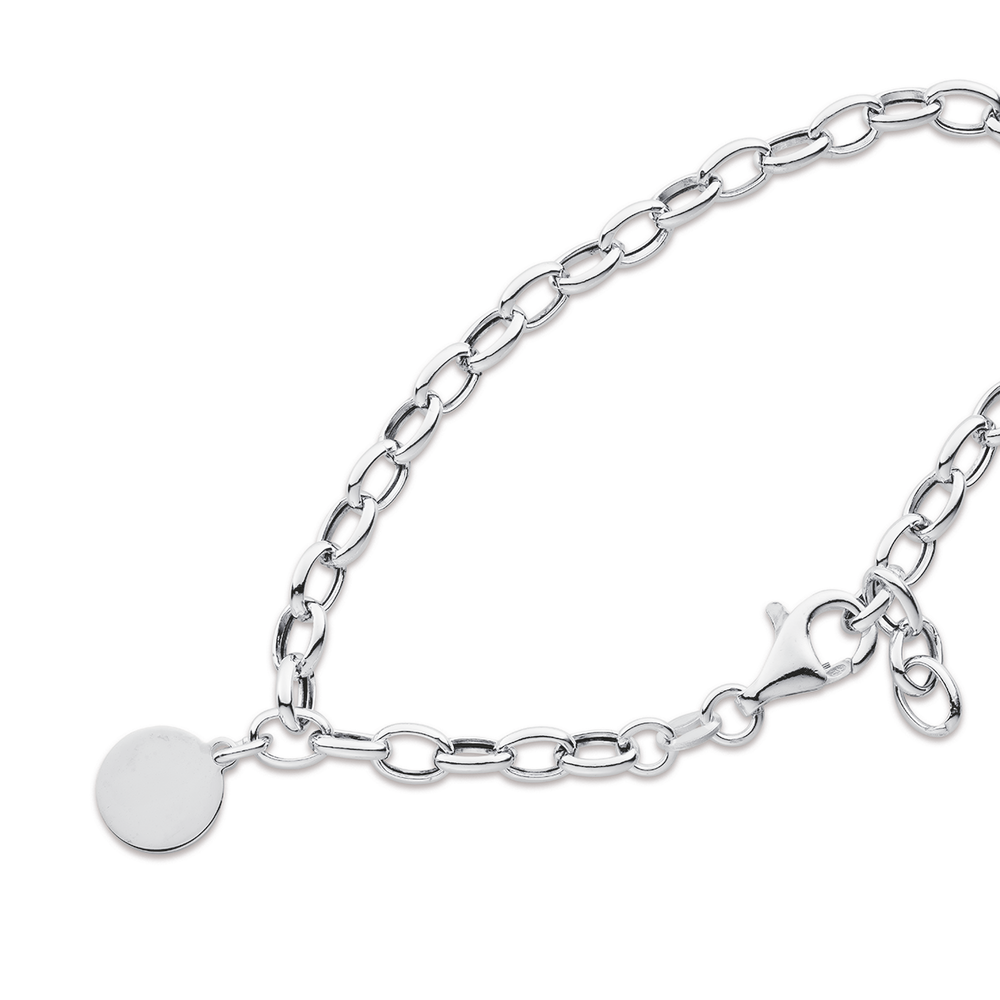 19cm Round Belcher Bracelet In Sterling Silver | Pascoes