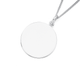 Sterling Silver 20mm Flat Disc Pendant