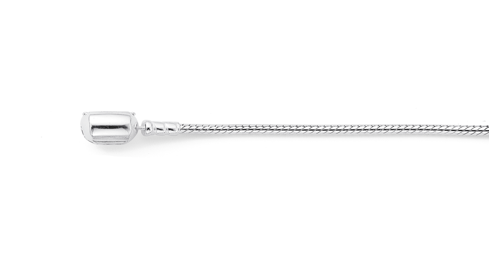 Sterling Silver 22cm Snake Charm Bracelet | Pascoes