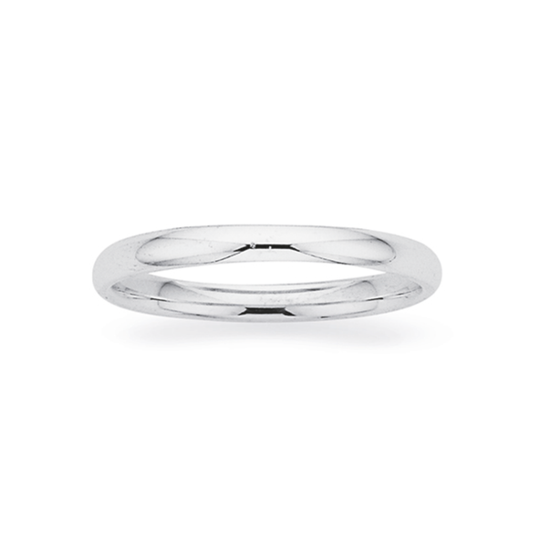Sterling Silver 2mm Band Ring Size K