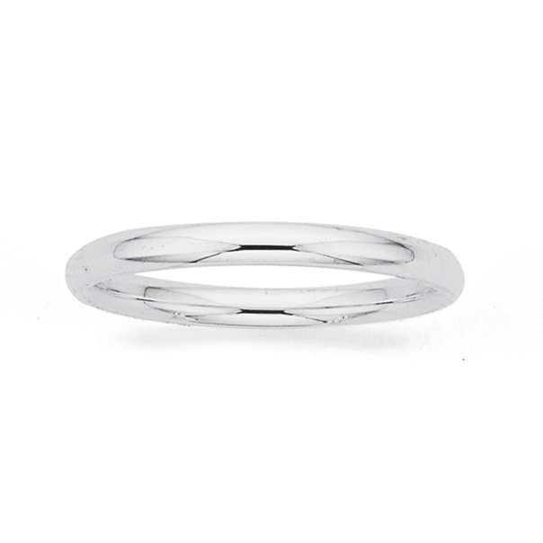 Sterling Silver 2mm Band Ring Size L