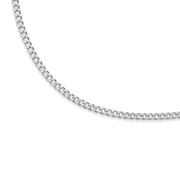 Sterling Silver 45cm Diamond Cut Curb Chain