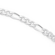 Sterling Silver 45cm Diamond-Cut Figaro Curb Chain