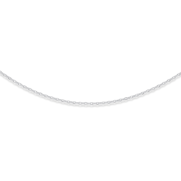 Sterling Silver 45cm Diamond-cut Fine Round Cable Chain