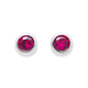 Sterling Silver 4mm Red Cubic Zirconia Studs