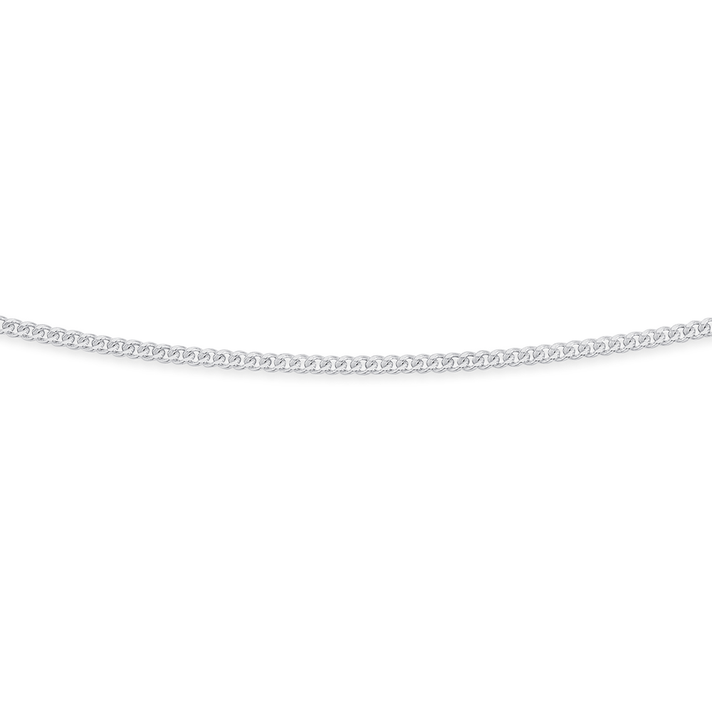 Sterling Silver 55cm Diamond cut Curb Chain Pascoes
