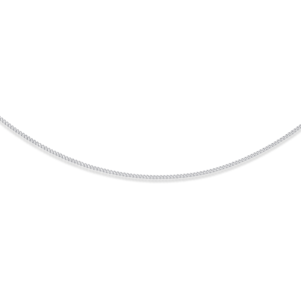 Sterling Silver 50cm Diamond-Cut Fine Curb Chain