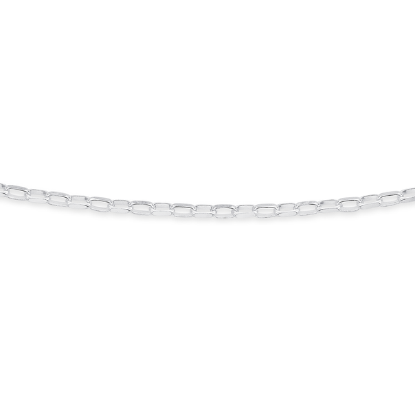 Sterling Silver 50cm Diamond Cut Oval Belcher Chain