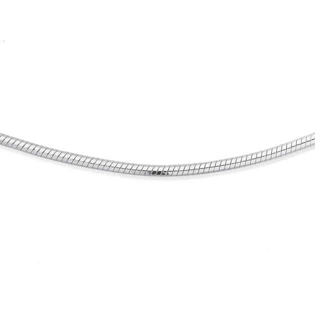 Sterling Silver 50cm Diamond Cut Square Snake Chain | Pascoes