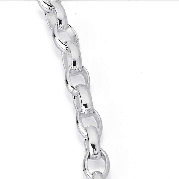 Sterling Silver 55cm Oval Belcher Chain