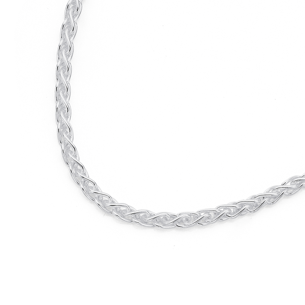Sterling Silver 55cm Wheat Chain Pascoes