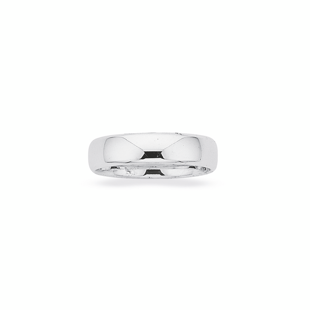 Sterling Silver 5mm Band Size R Pascoes