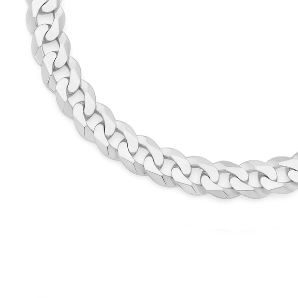 Sterling Silver 60cm Flat Curb Chain