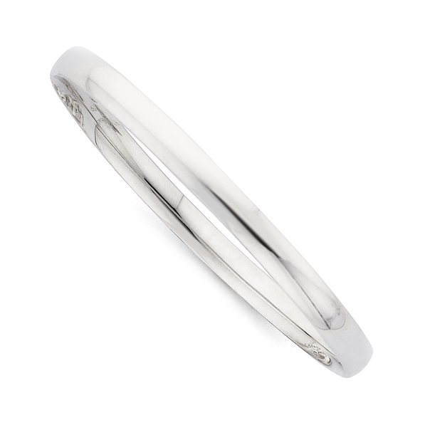 Sterling Silver 65mm 6mm Solid Oval Bangle