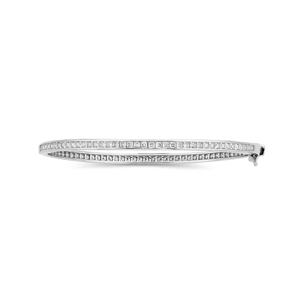 Sterling Silver 65mm Cubic Zirconia Bangle