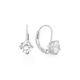 Sterling Silver 6mm Round Cubic Zirconia Lever back Earrings