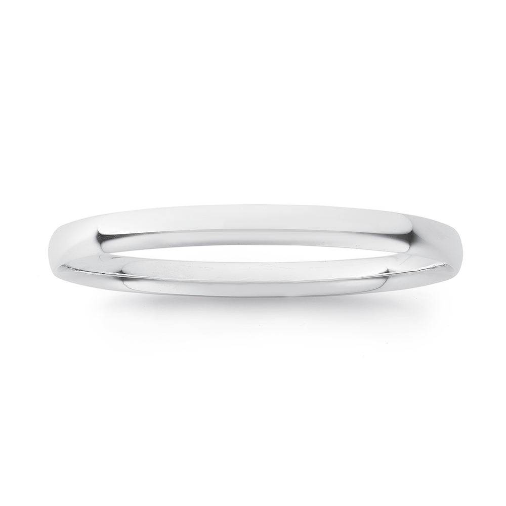 Sterling Silver 7x67mm Comfort Bangle