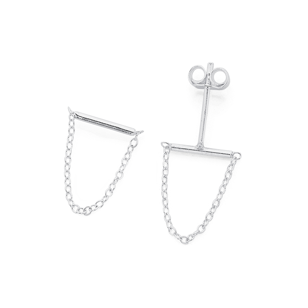 Sterling silver bar studs Clearance