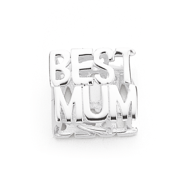 Sterling Silver Best Mum Charm