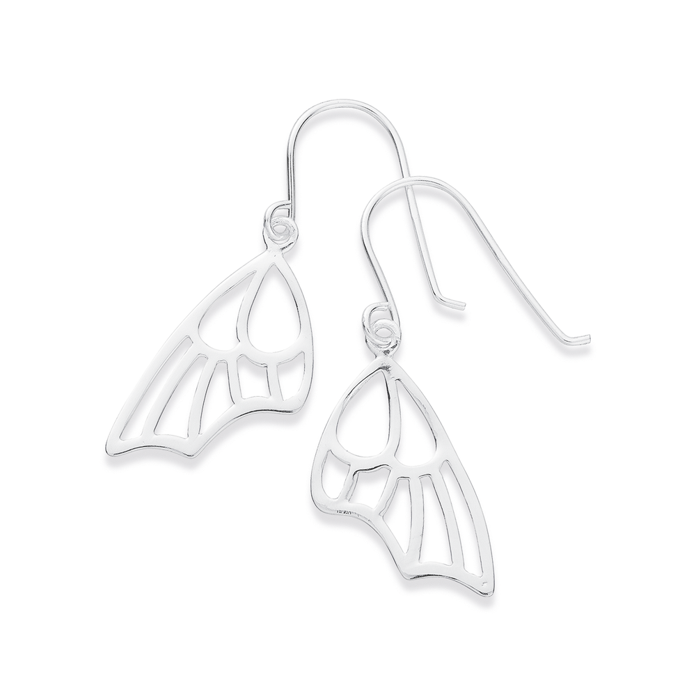 Sterling Silver Butterfly Wing Earrings Pascoes