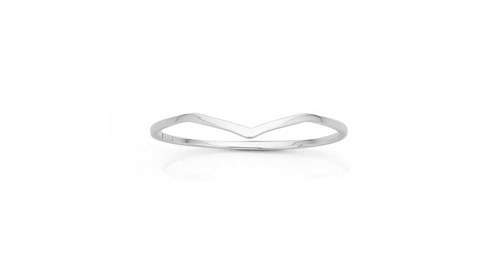 Sterling Silver Chevron Ring | Pascoes