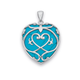 Sterling Silver Created Turquoise Pendant