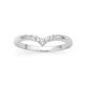 Sterling Silver Cubic Zirconia Chevron Ring SIZE R